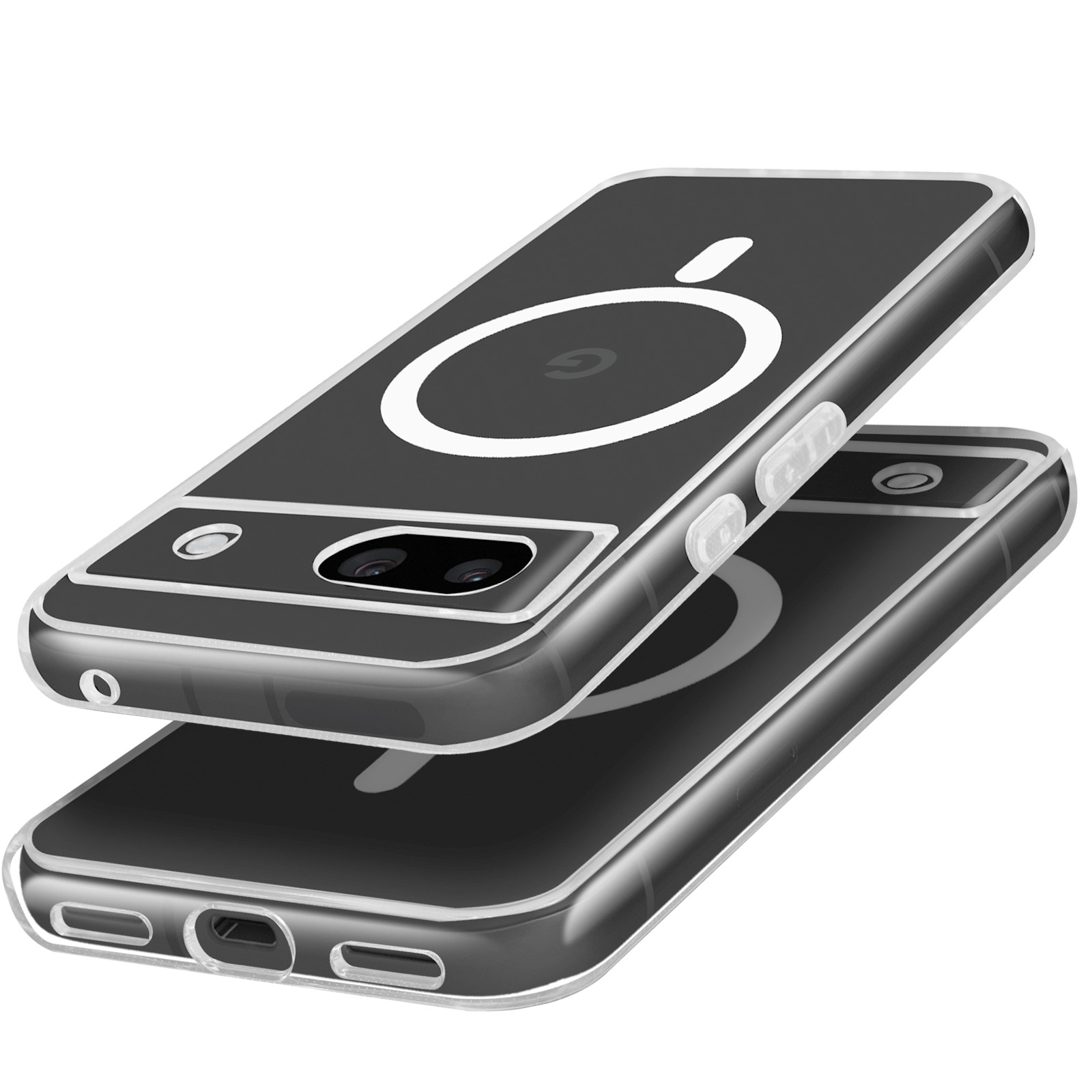 Coque Google Pixel 8a Avizar dos rigide protection arrière transparente fine - 2
