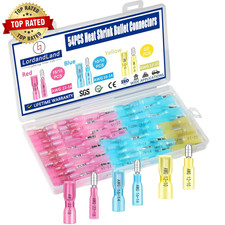 54PCS Heat Shrink Bullet Wire Connectors Kit 22-10AWG Waterproof Bullet Connecto