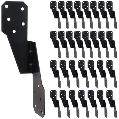 Hurricane Ties Black Powder Coated Hurricane Straps Wood Ties 30 Pcs