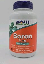 NOW Foods, Boron, 3 mg, 250 Veg Capsules BBE 08/29