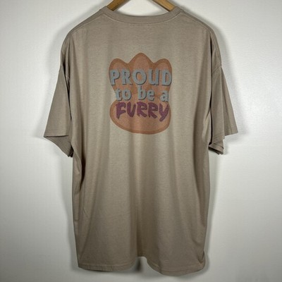 Vintage 90s Y2K  Proud to be a Furry  Furries Convention FurCon Shirt Size XL