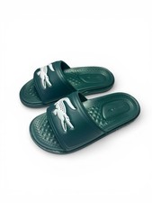 Size - 7 Lacoste men's Croco Slide Sandal Dark Green
