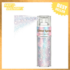 Body Glitter Spray Holographic For Hair and Body, Skin-Friendly Lightweight