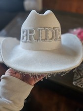 New  Bride  Cowgirl Hat With Rhinestones