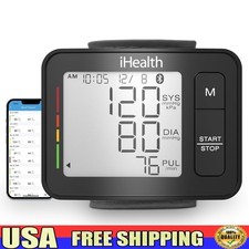 Wireless Blood Pressure Monitor Wrist Device Bluetooth Health Tracker Portable