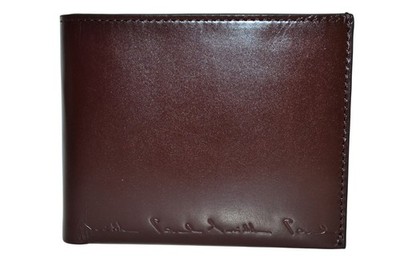 Paul Smith Mainline kompakte burgunderfarbene Herren-Geldbörse aus Leder mit Brieftasche brandneu