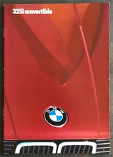BMW 325i CONVERTIBLE Car Sales Brochure Feb 1986 #611030821 2/86 VM