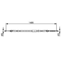 Handbremsseil Hinten Links FüR Renault Clio BH KH 12 Bis 21 Bosch K9K638 K9K612