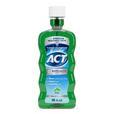 ACT Anticavity Zero Alcohol Fluoride Mouthwash 18 18 Fl Oz Pack of 1 , Mint