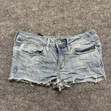 Bullhead Denim Co. Shorts Womens Size 5 Light Wash Skinny Raw Hem Cutoff Casual