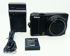 (Ecc+++++/carica) Nikon Coolpix S9100 fotocamera digitale compatta zoom 12,1 MP18x nero