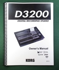 Korg D3200 Instruction Manual: 200 Pages & Protective Covers!