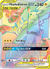 Pikachu & Zekrom GX - 184/181 - Pokemon Team Up Sun & Moon Secret Rare Card LP