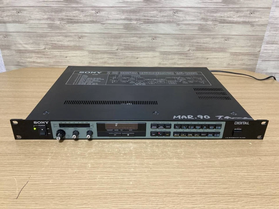 Sony MU-R201 2 Channel Digital Reverberator Digital Reverb Effects Unit USED - Image 3 of 3