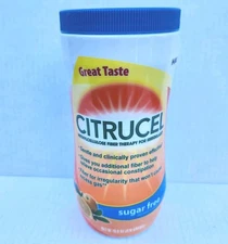 Citrucel Fiber Therapy Powder Irregularity Orange Sugar Free 16.9 oz New Sealed