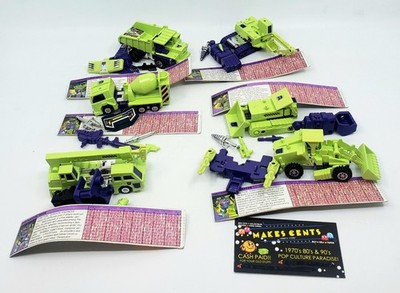 Lot Of 6 - Vintage 1980s Transformers G1 Constructicons Devastator Hasbro 