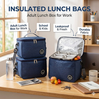 Insulated Lunch Bag Adult Lunch Box for Work School Men Women Kids Leakproof