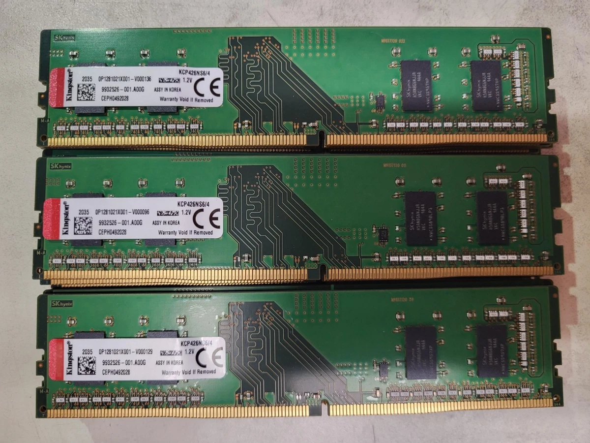 Kingston DDR4 SDRAM 4 GB Capacity per Module Memory (RAM) for sale