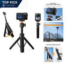 Selfie Stick Tripod for DJI Osmo Action 3/4/5 Pro and 360 Extendable Handle