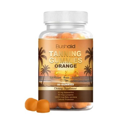 Tanning Gummies Astaxanthin Beta Carotene Vegan Sugar Free 60 Count Bronzi MNB