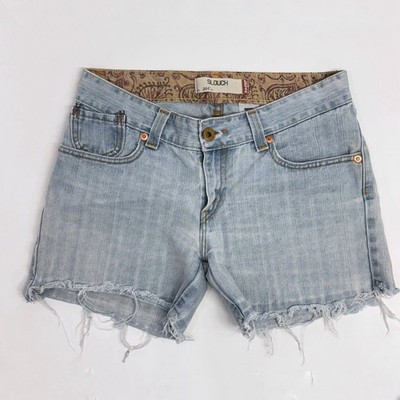 Vintage Levis 504 Slouch Shorts Juniors 11 Cut Off Light Wash Denim Y2K Red Tag