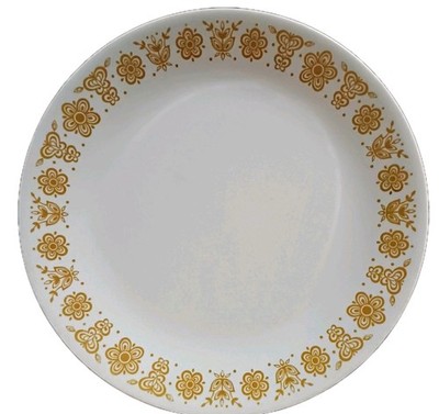 Set of 3 Vintage Corningware Corelle Butterfly Gold Dinner Plate 1972-1981