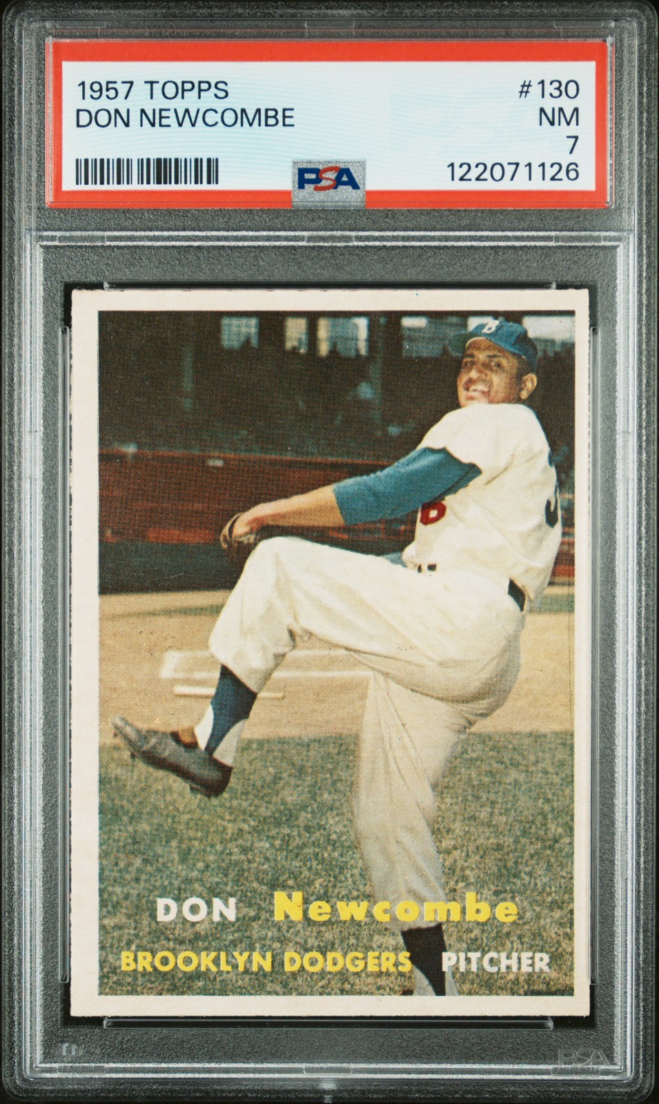 1957 Topps #130 Don Newcombe PSA 7 Near Mint!!