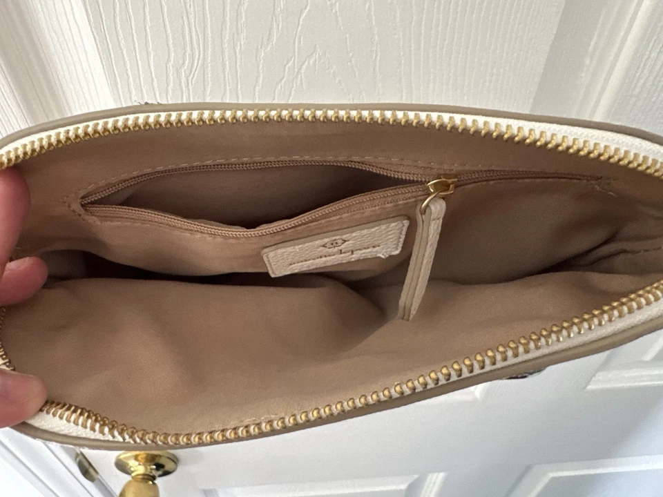 Nanette Lopore Cross Body Purse Floral Print Chain Strap Gold Hardware - Image 4 of 4