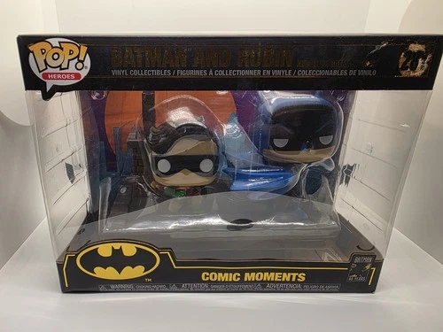FUNKO POP HEROES NEW LOOK BATMAN 1964 AND ROBIN COMIC MOMENT #281 DC 80 years
