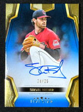 Shane Bieber 2024 Topps Five Star Signed Autograph Rookie Card RC Blue #/25