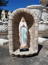 CUPOLA GROTTA CAPPELLA CON STATUA DELLA MADONNA DI LOURDES DA  GIARDINO  ESTERNO