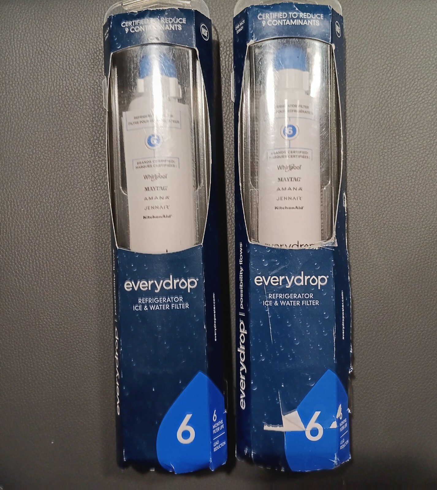 Lot Of 2 Whirlpool Everydrop Ice and Water Refrigerator Filter White EDR6D1 #6