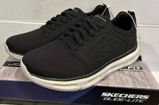 Skechers Men's Glide Lite Pacer Shoes, Black, Lightweight, Cushioned NEW Size 12