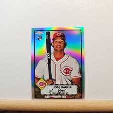 2021 TOPPS Chrome Platinum Baseball Jose Garcia base REFRACTOR RC card # 35