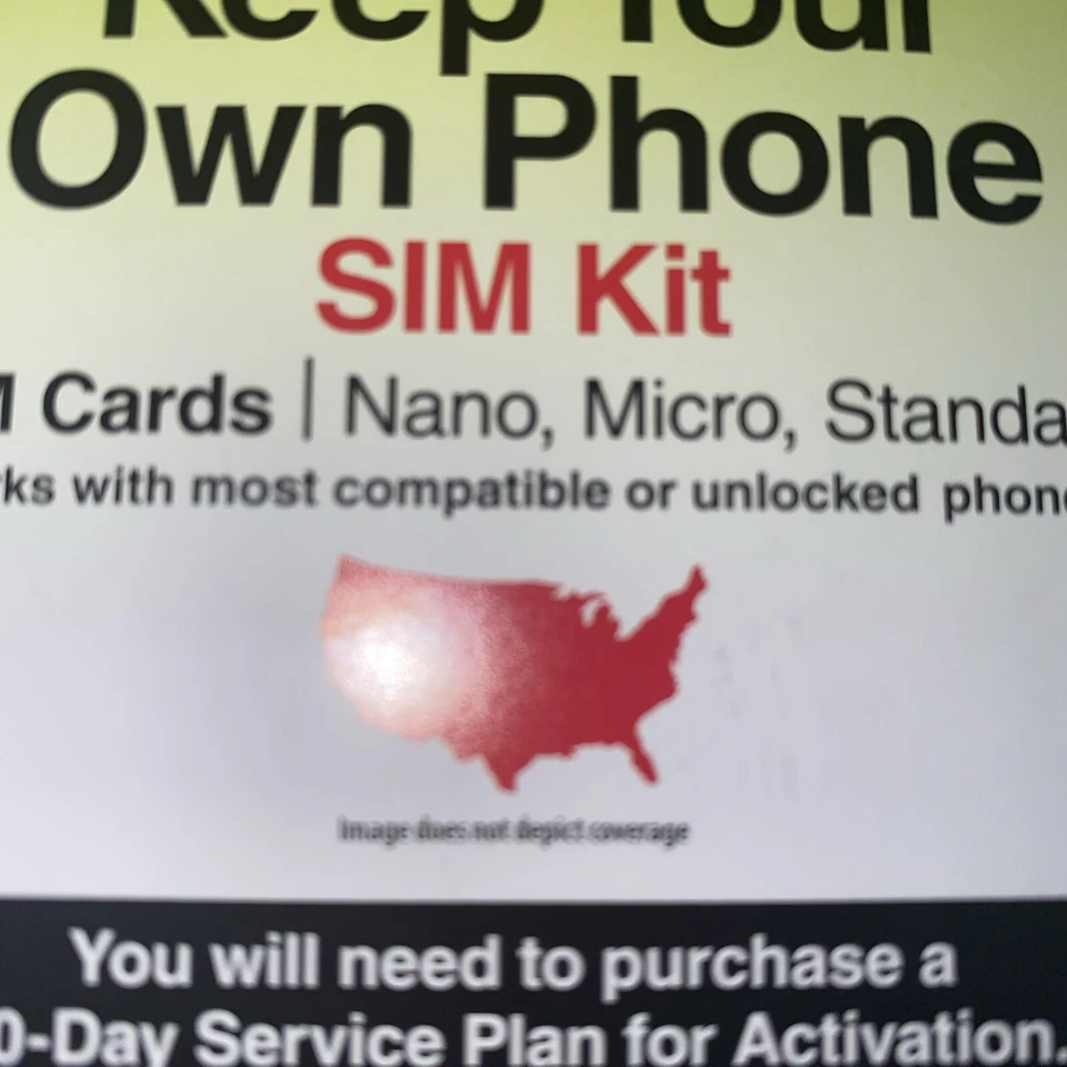 Straight Talk CDMA Activation Compatible SIM Card 3/1 Free Shipping Usa Green - Image 3 of 4