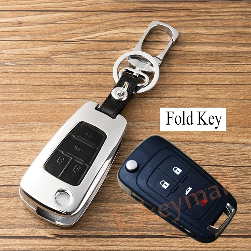 Fold Keybag Case Holder Shell Keyring Chain Cover For Chevrolet Malibu 2013-2018 - Imagem 4 de 4