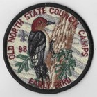 1998 Camps Old North State Council BSA Patch BLACK Bdr. [CA4284]