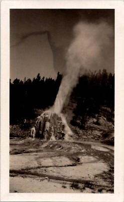 #ad Lone Star Geyser Yellowstone National Park Snapshot 1940s Vintage Photo $4.99