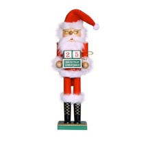 14 inches Handmade Christmas Nutcracker Decoration Santa Countdown