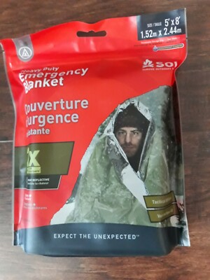 OD Green  Heat Sheet, Heavy Duty  Emergency Survival Space Blanket 0140-1225