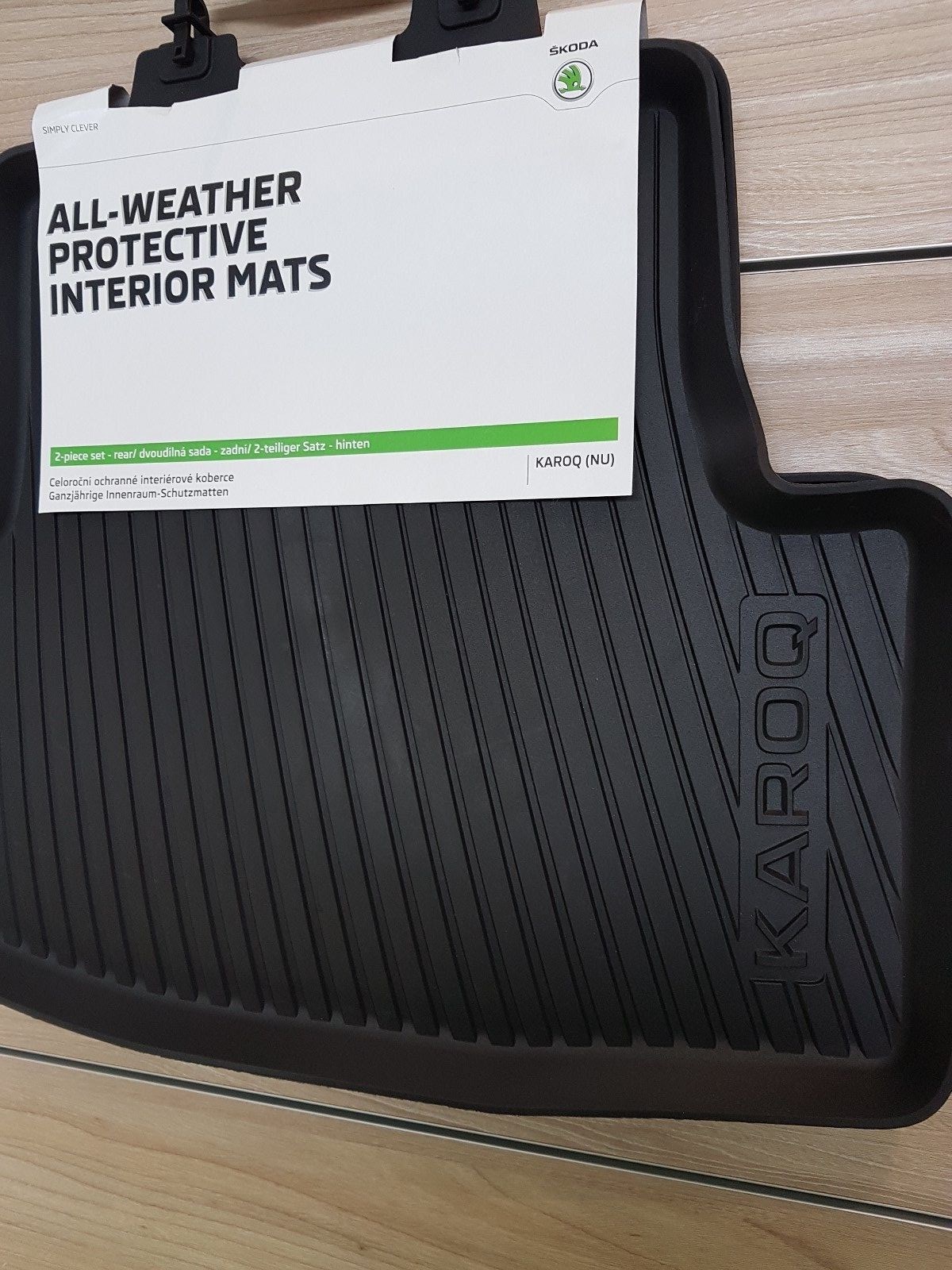 ŠKODA KAROQ REAR RUBBER MATS **NEW & GENUINE** 57A061512 eBay