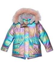 Appaman X1115 Kids Toddler Rainbow Ombre Middie Hooded Puffer Coat Size 3T