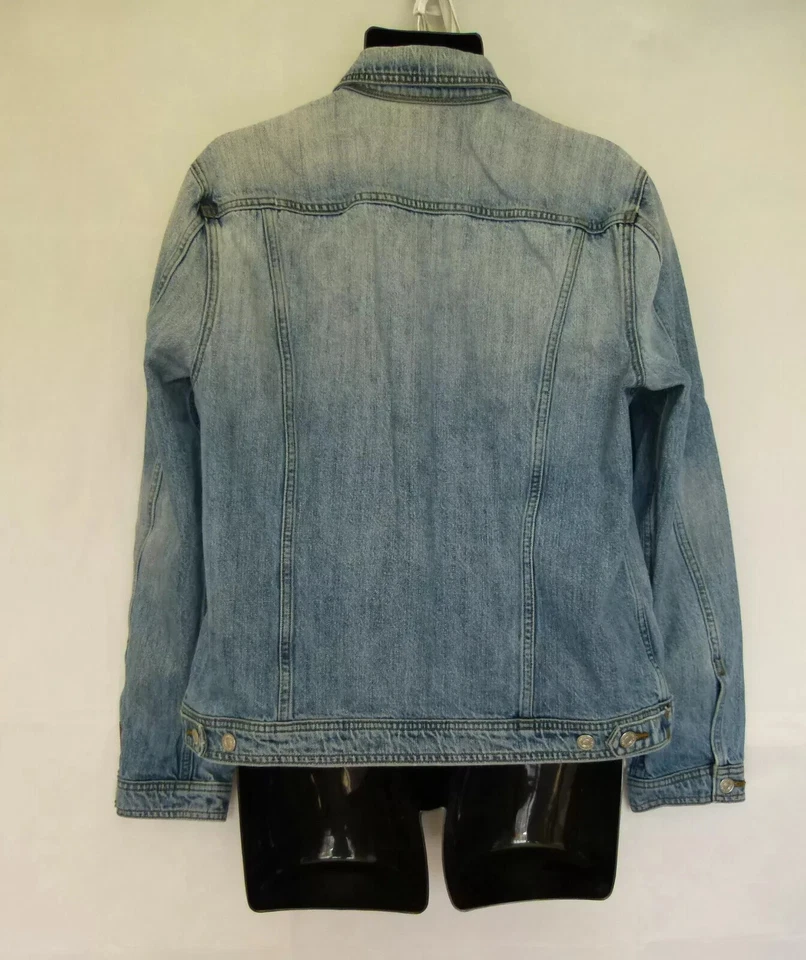 Chaqueta vaquera de algodón 7 Seven For All Mankind para hombre azul con botones delanteros talla L Foto 2 de 4