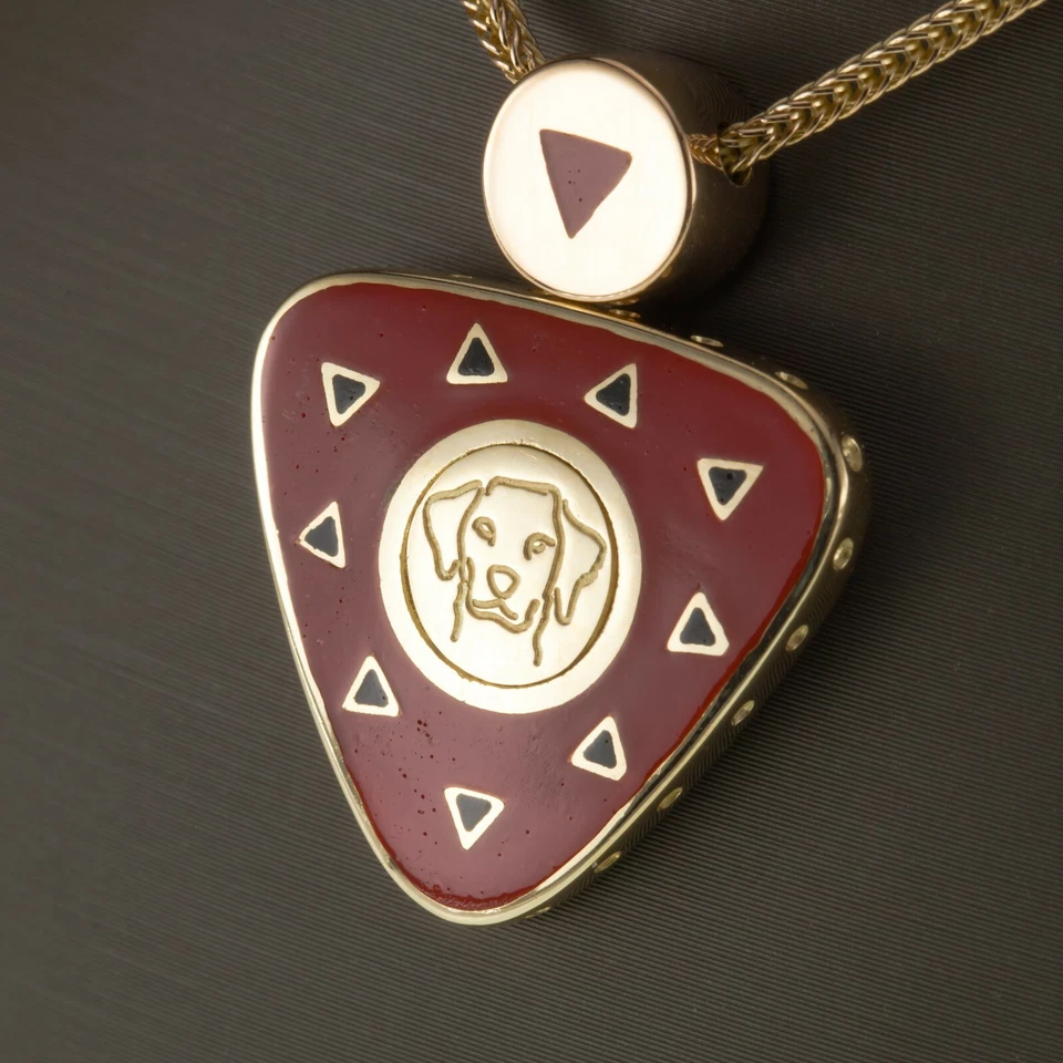 Splendido La Nouvelle Bague 18k Oro Giallo Smalto Ciondolo E Orecchini Parure - Immagine 3 di 4