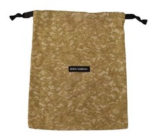 DOLCE & GABBANA Sac Housse Sac à Poussière Jaune Floral Lace String Shoeback ...