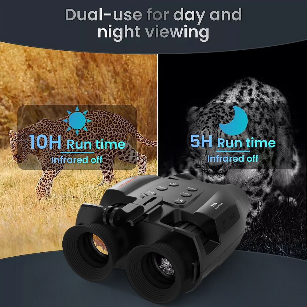 Head Mounted Night Vision Goggles Rechargeable Hand Free Night Vision Binoculars