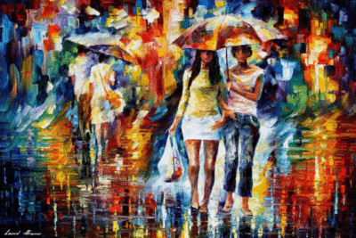 Leonid Afremov Colour Wall Art Printed Canvas Stretched Over A Solid Pine Frame 