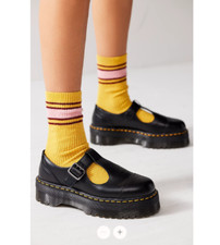 DR. MARTENS BETHAN POLISHED SMOOTH LEATHER PLATFORM SHOES MSRP 220 CHIC  CUTE