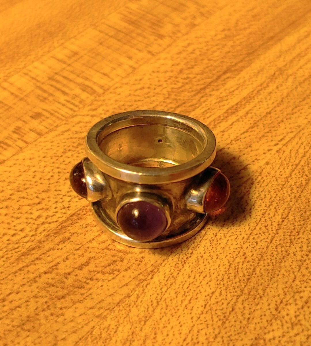 Unique Sterling Silver Ring set with Amethyst, Am… - image 9