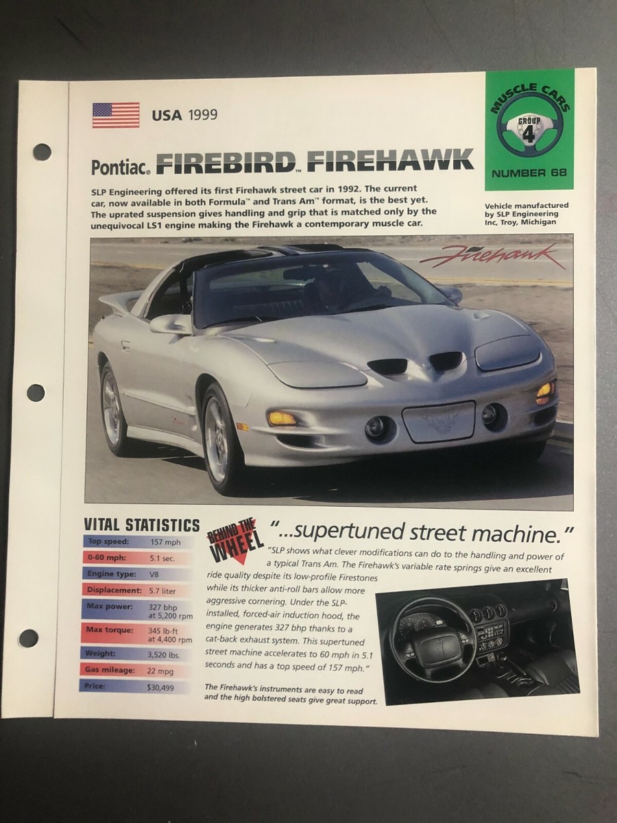 1999 Pontiac Firebird Firehawk IMP 